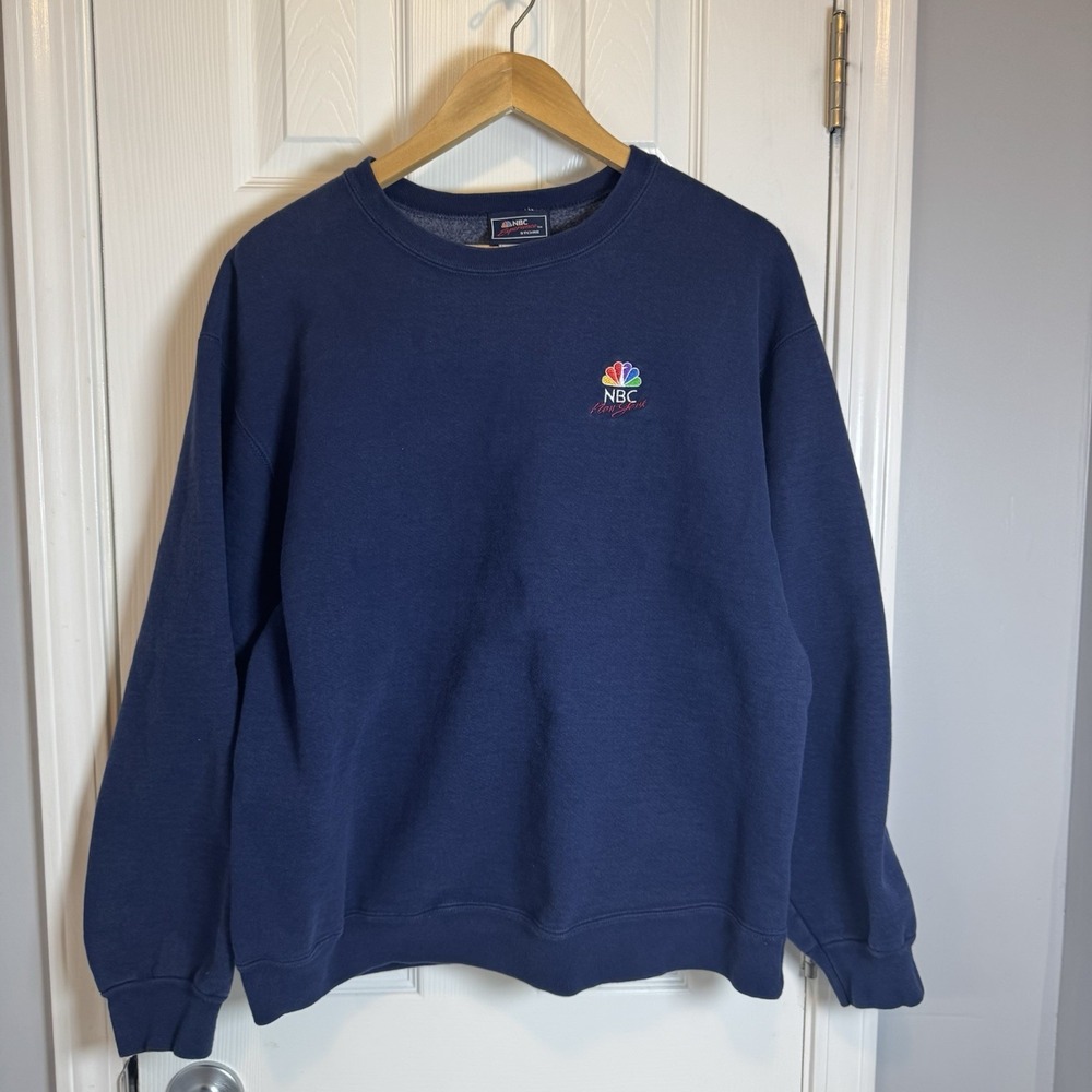 Vintage Y2K NBC New York Mens L Experience Store Crewneck Pullover Sweatshirt